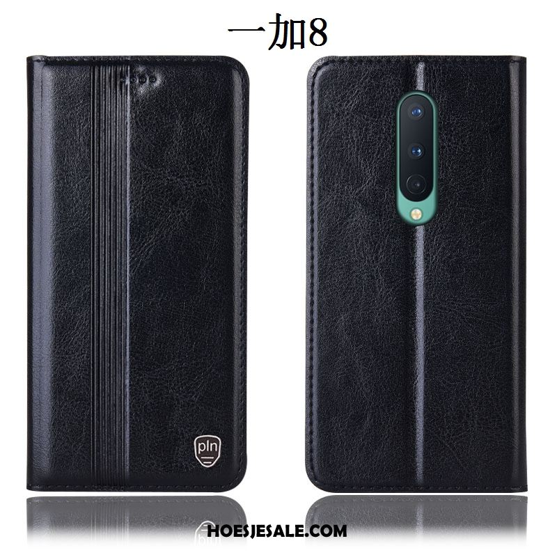 Oneplus 8 Hoesje Folio All Inclusive Mobiele Telefoon Diepe Kleur Leren Etui Kopen