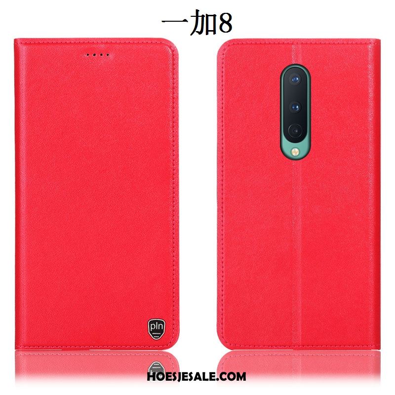 Oneplus 8 Hoesje Geel Folio Anti-fall Hoes Leren Etui Sale