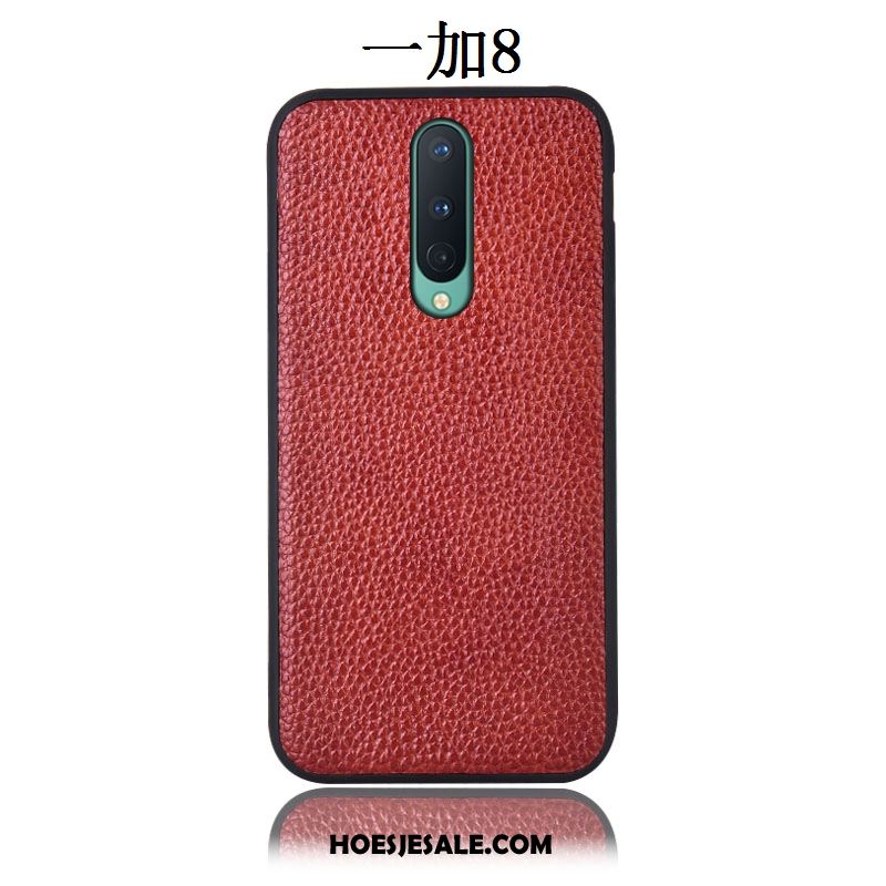 Oneplus 8 Hoesje Leren Etui Anti-fall Achterklep Patroon Soort Aziatische Vrucht Online