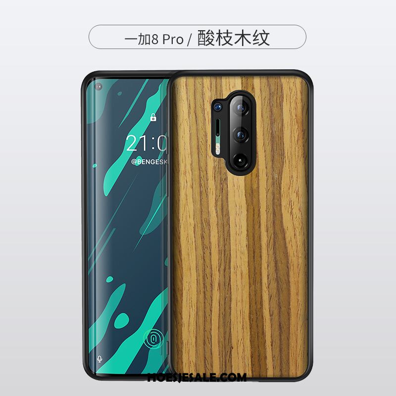 Oneplus 8 Pro Hoesje Anti-fall Fiber Zwart Siliconen Nylon Kopen