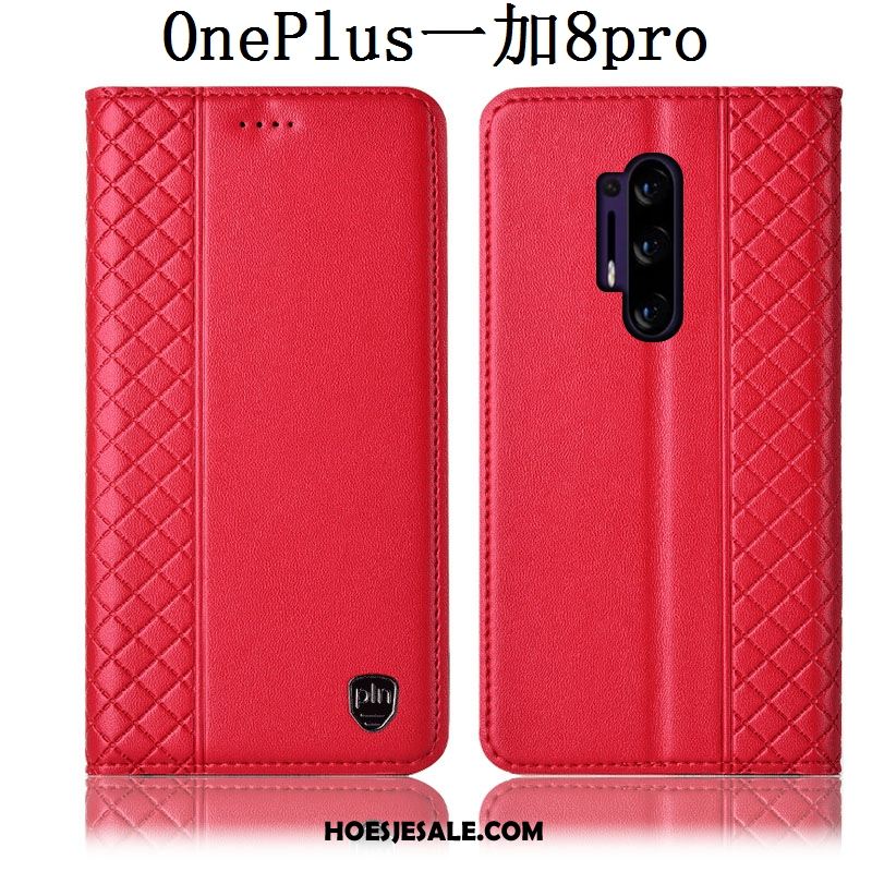 Oneplus 8 Pro Hoesje Anti-fall Leren Etui All Inclusive Mobiele Telefoon Hoes Sale