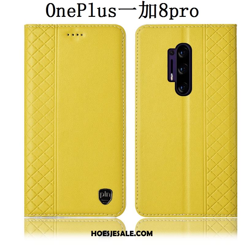 Oneplus 8 Pro Hoesje Anti-fall Leren Etui All Inclusive Mobiele Telefoon Hoes Sale