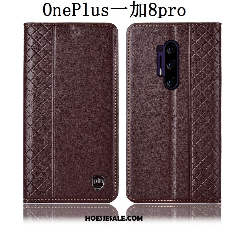 Oneplus 8 Pro Hoesje Anti-fall Leren Etui All Inclusive Mobiele Telefoon Hoes Sale