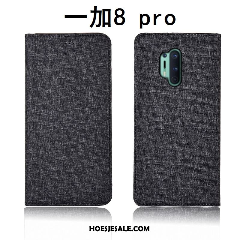 Oneplus 8 Pro Hoesje Clamshell Bescherming Leren Etui Mobiele Telefoon Siliconen Sale