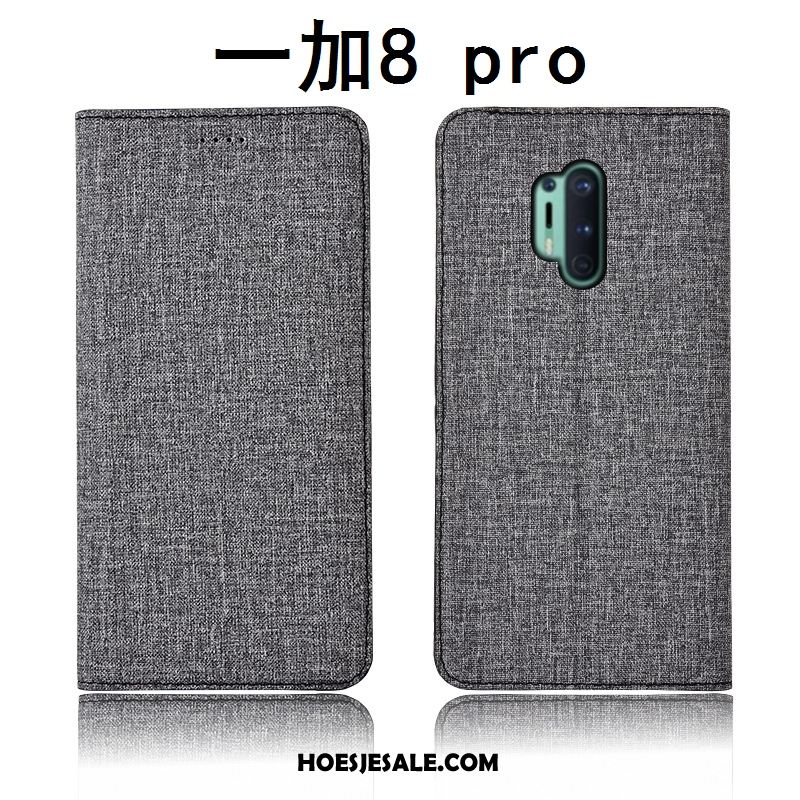 Oneplus 8 Pro Hoesje Clamshell Bescherming Leren Etui Mobiele Telefoon Siliconen Sale