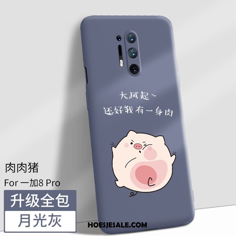 Oneplus 8 Pro Hoesje Dun Schrobben Mobiele Telefoon Siliconen Trendy Merk