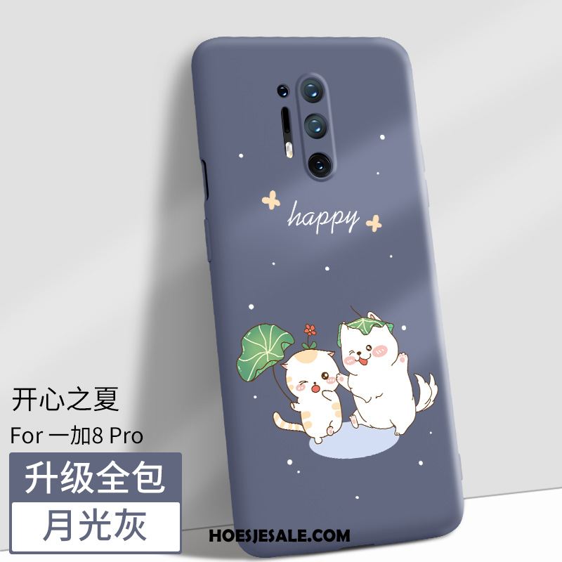 Oneplus 8 Pro Hoesje Dun Schrobben Mobiele Telefoon Siliconen Trendy Merk