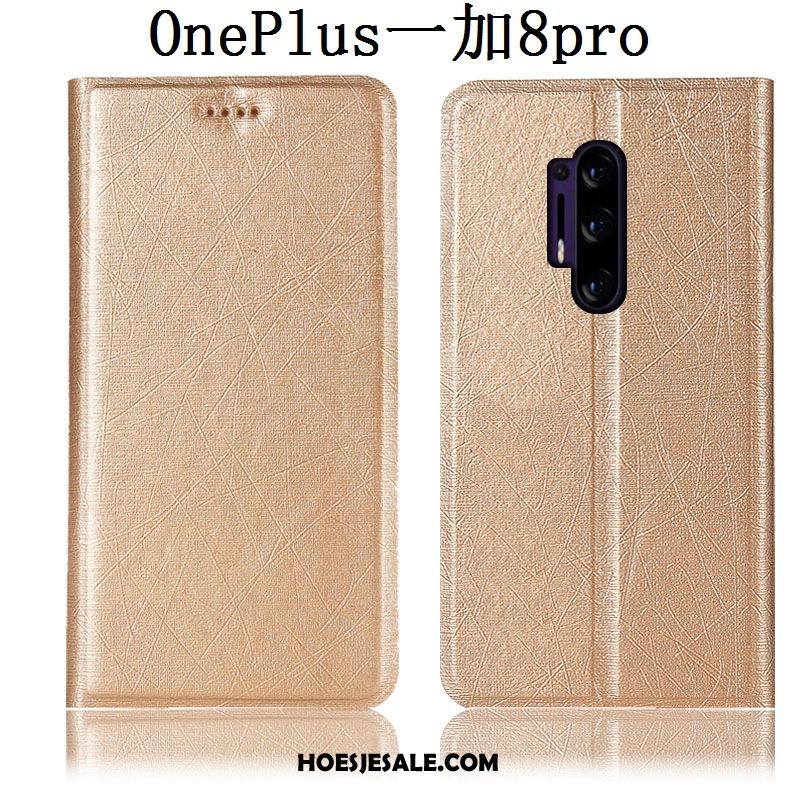 Oneplus 8 Pro Hoesje Folio Hoes Zijde Bescherming Anti-fall Goedkoop