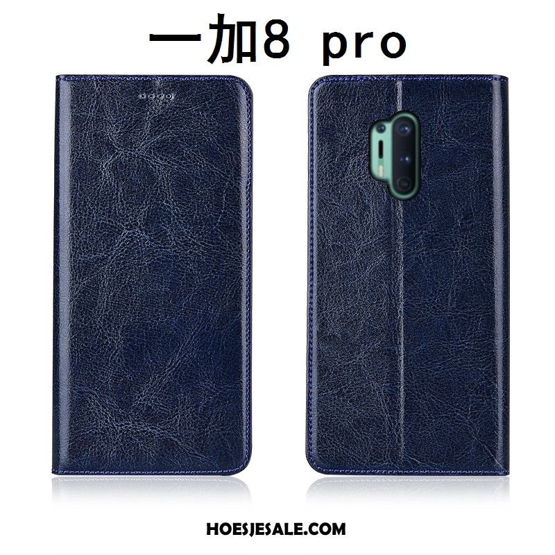 Oneplus 8 Pro Hoesje Leren Etui Patroon All Inclusive Echt Leer Siliconen Sale