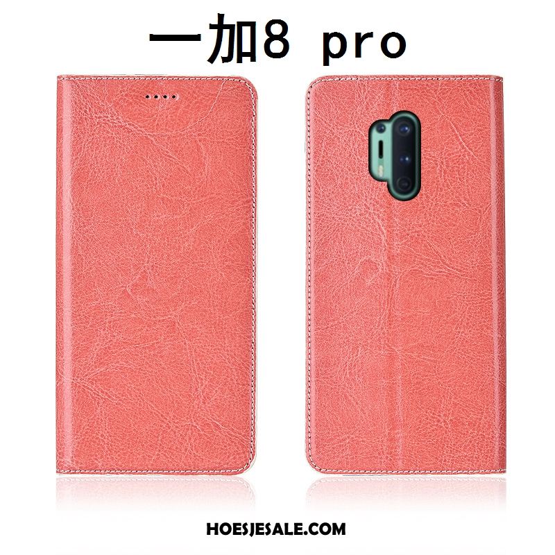 Oneplus 8 Pro Hoesje Leren Etui Patroon All Inclusive Echt Leer Siliconen Sale