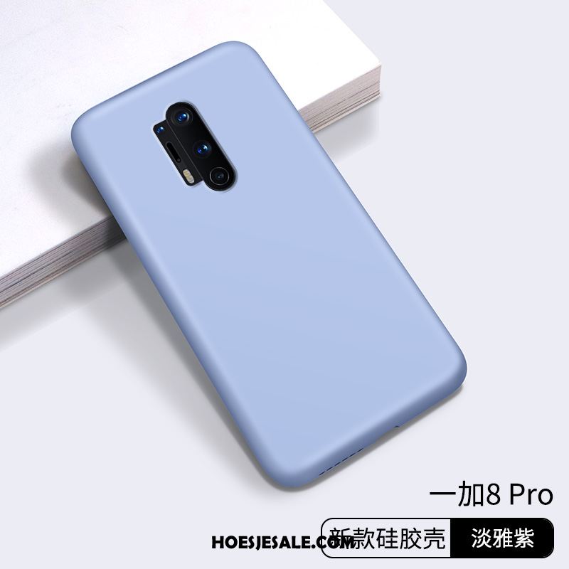 Oneplus 8 Pro Hoesje Siliconen Trendy Merk Mode Blauw Mobiele Telefoon Kopen