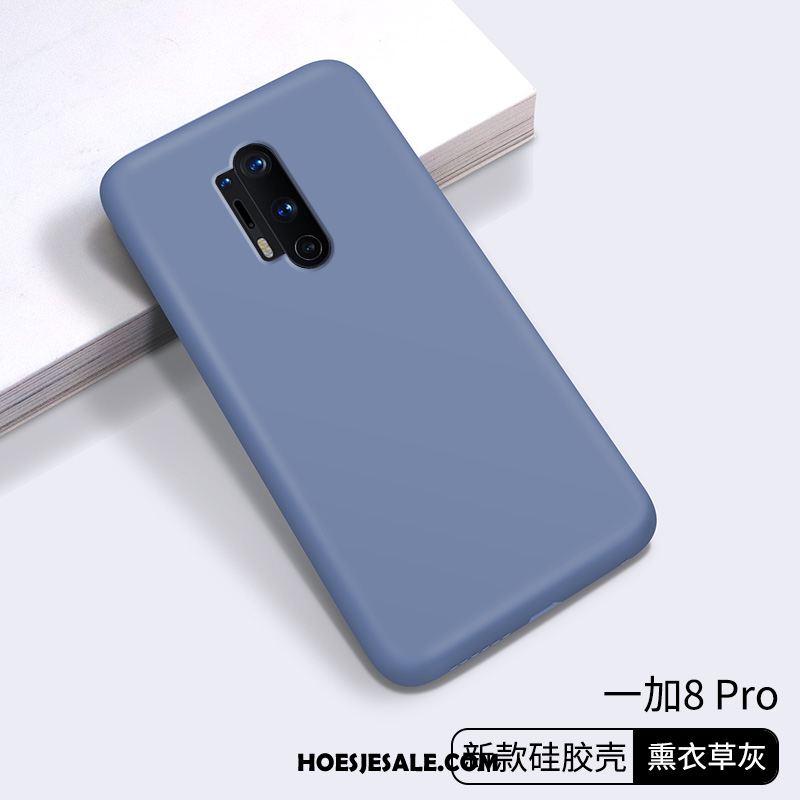 Oneplus 8 Pro Hoesje Siliconen Trendy Merk Mode Blauw Mobiele Telefoon Kopen