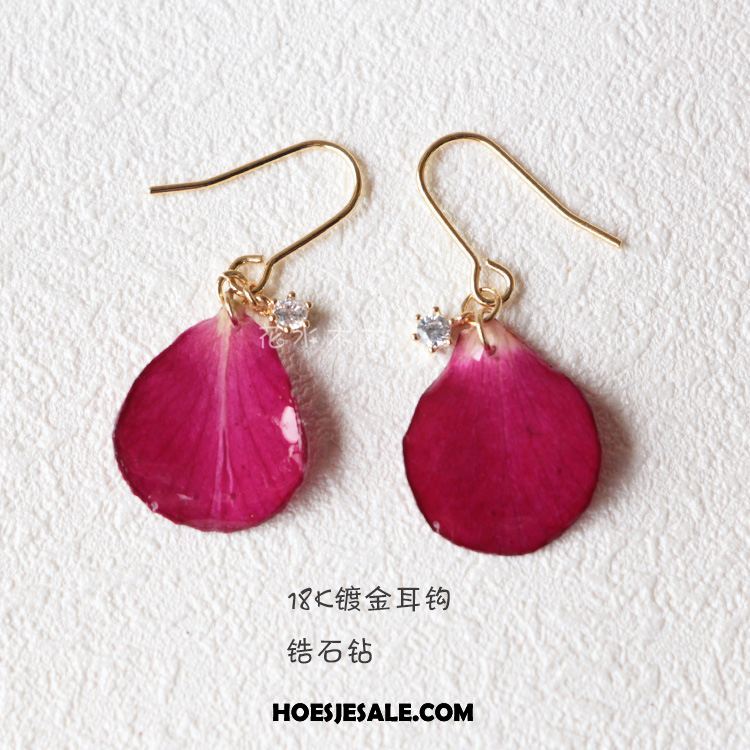 Oorbellen Dames Bloemen Roze Bloemblaadjes Accessoires Verjaardagscadeau Kopen