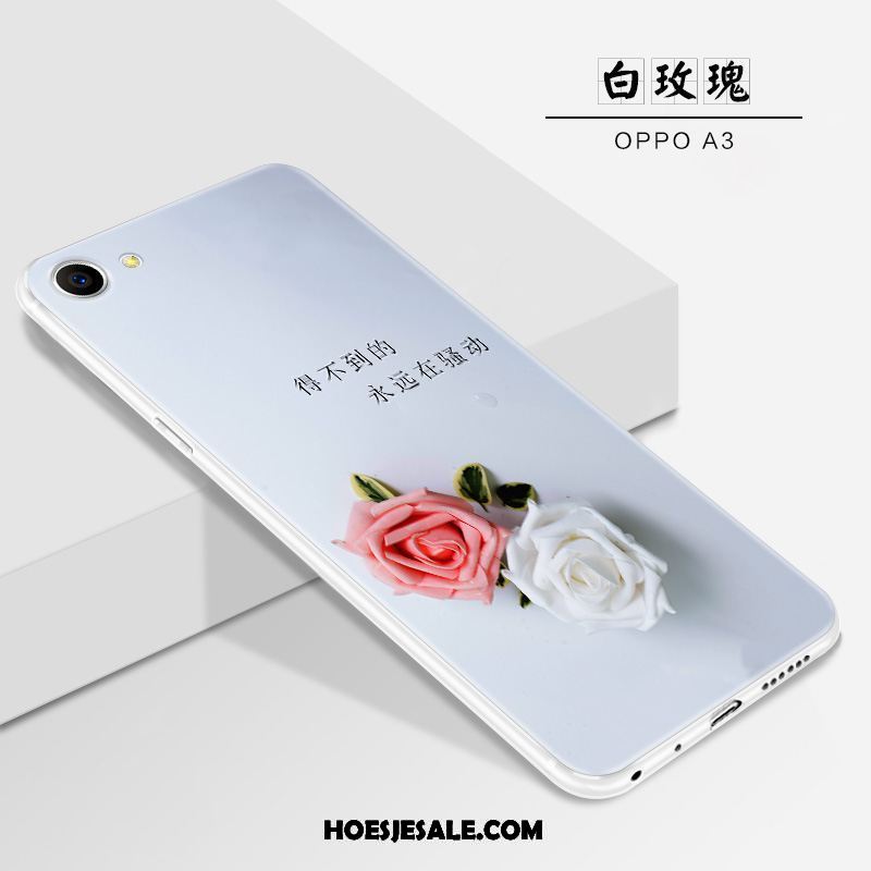 Oppo A3 Hoesje Blauw Persoonlijk Schrobben Nieuw Hanger Winkel