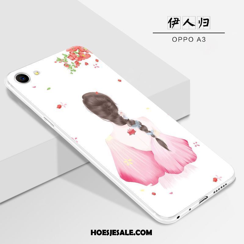 Oppo A3 Hoesje Blauw Persoonlijk Schrobben Nieuw Hanger Winkel