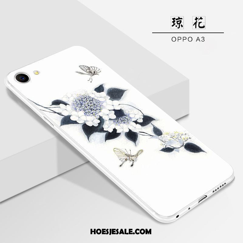 Oppo A3 Hoesje Blauw Persoonlijk Schrobben Nieuw Hanger Winkel