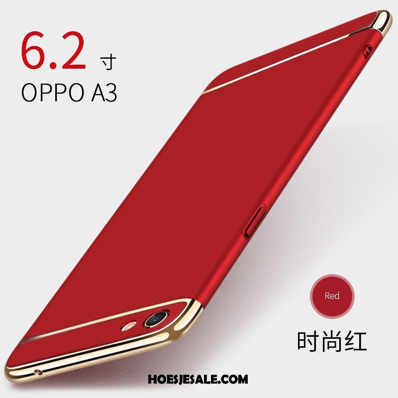 Oppo A3 Hoesje Rood Zwart All Inclusive Schrobben Hard Korting