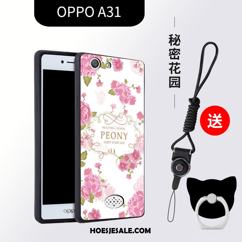 Oppo A31 Hoesje Siliconen Spotprent Zwart Mobiele Telefoon Mini Goedkoop