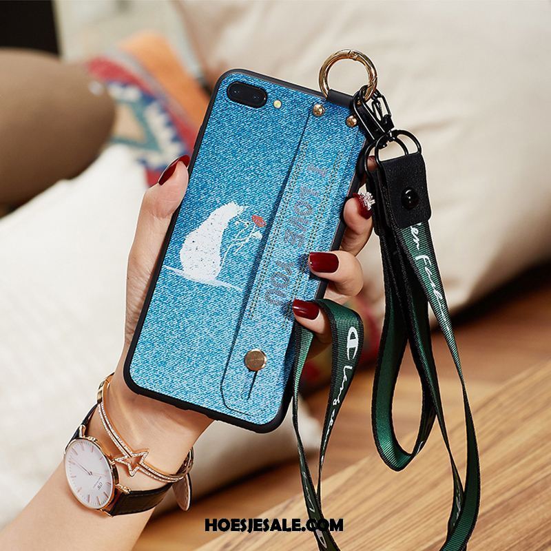 Oppo A3s Hoesje Denim Hanger Anti-fall Mobiele Telefoon Blauw Online