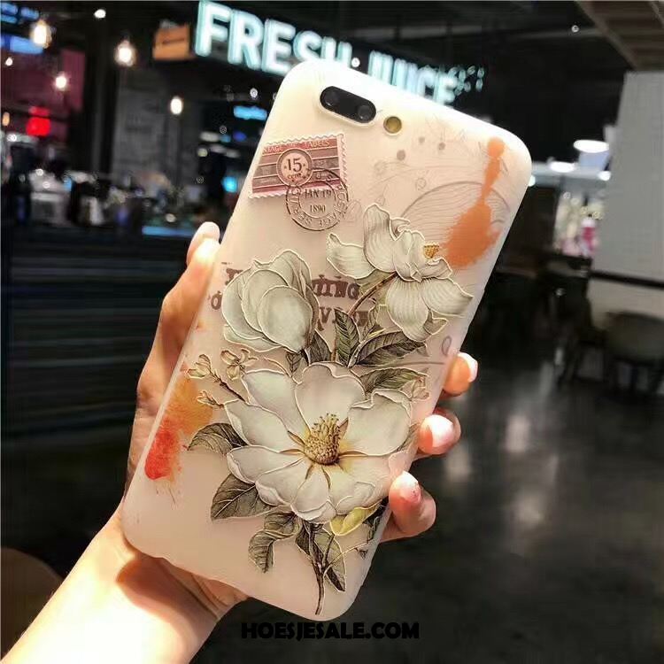 Oppo A3s Hoesje Mobiele Telefoon Trend Reliëf Bloemen Zacht Aanbiedingen