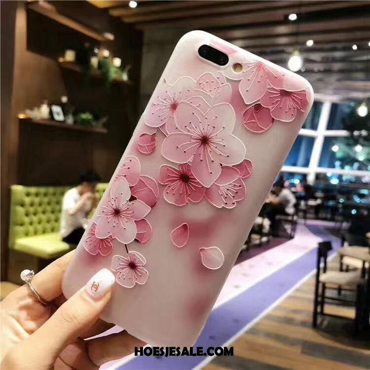 Oppo A3s Hoesje Mobiele Telefoon Trend Reliëf Bloemen Zacht Aanbiedingen