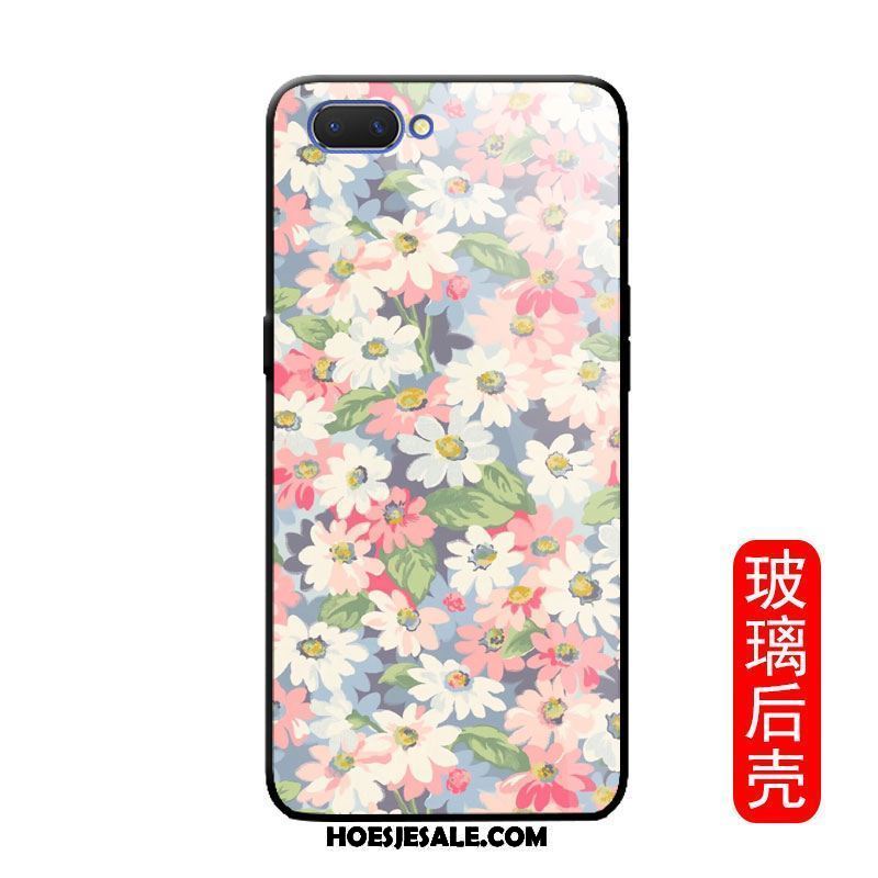 Oppo A3s Hoesje Mode Bloemen Siliconen Spiegel Trend Kopen