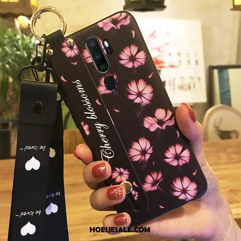 Oppo A5 2020 Hoesje Hanger Ondersteuning Mobiele Telefoon Bloemen Siliconen Kopen