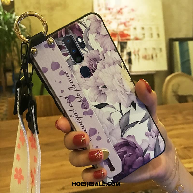 Oppo A5 2020 Hoesje Hanger Ondersteuning Mobiele Telefoon Bloemen Siliconen Kopen