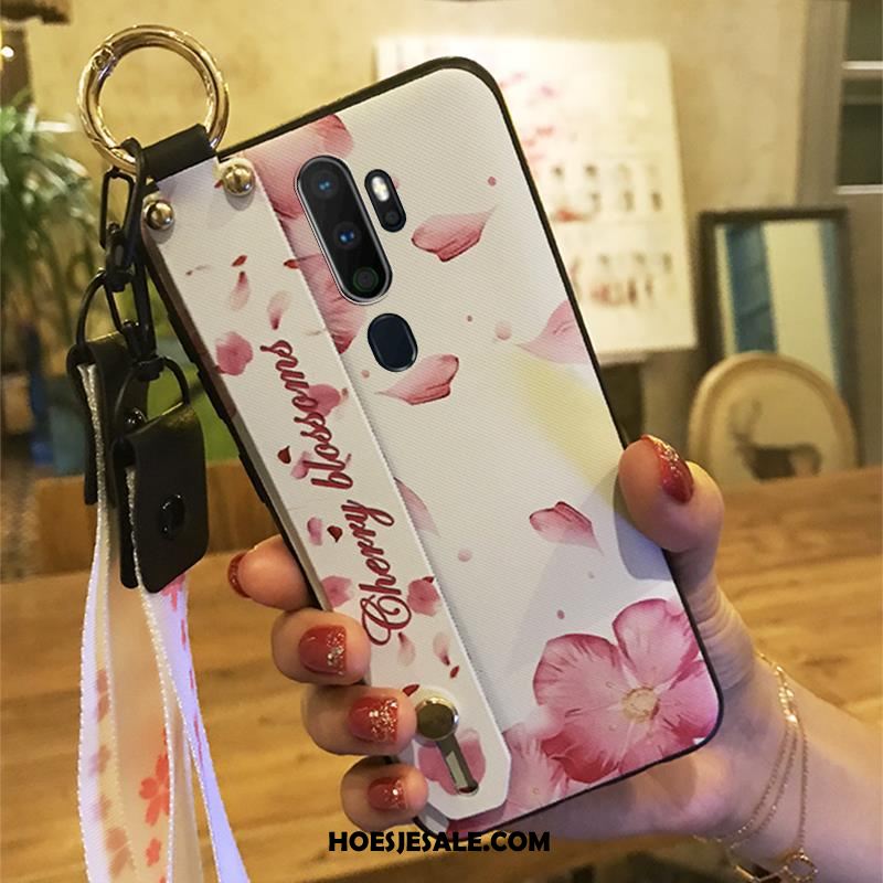 Oppo A5 2020 Hoesje Hanger Ondersteuning Mobiele Telefoon Bloemen Siliconen Kopen