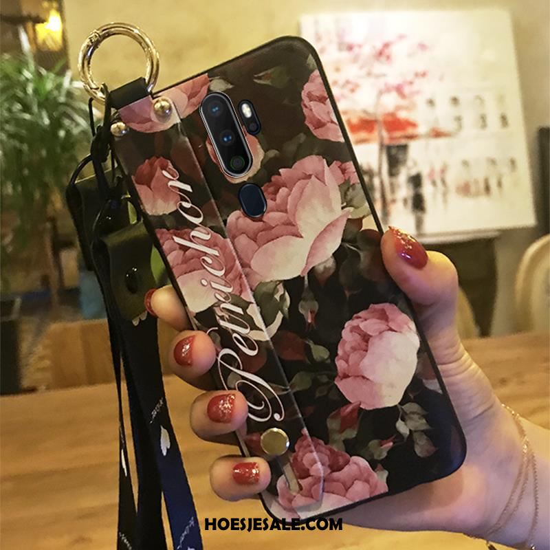 Oppo A5 2020 Hoesje Hanger Ondersteuning Mobiele Telefoon Bloemen Siliconen Kopen