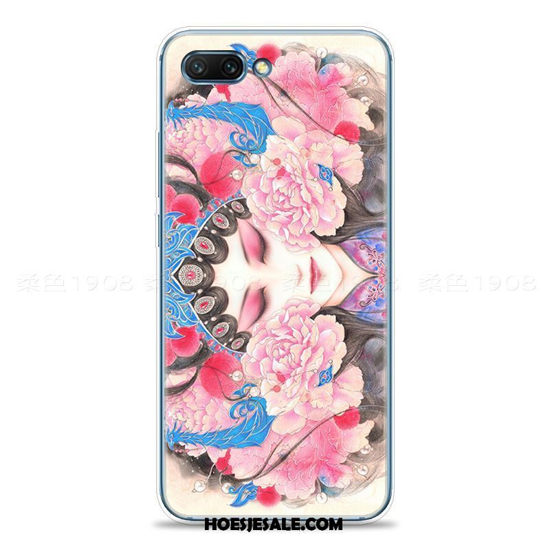 Oppo A5 Hoesje Anti-fall Roze Peking Opera Hoes Zacht Kopen