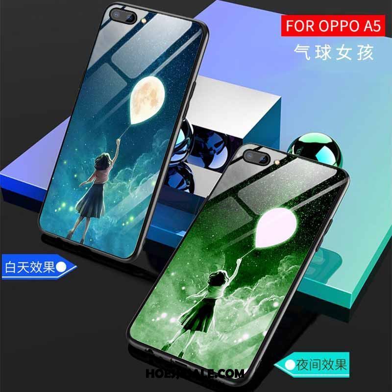 Oppo A5 Hoesje Anti-fall Scheppend Hoes Zwart Nieuw Goedkoop