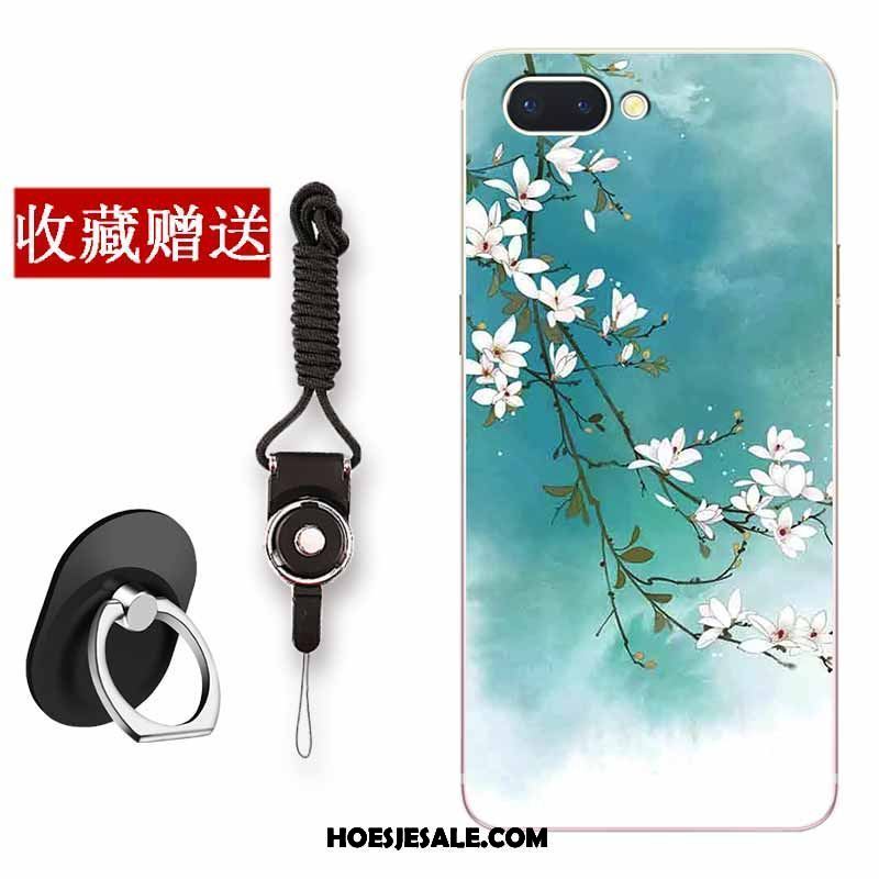 Oppo A5 Hoesje Blauw Zacht All Inclusive Kunst Mini Kopen