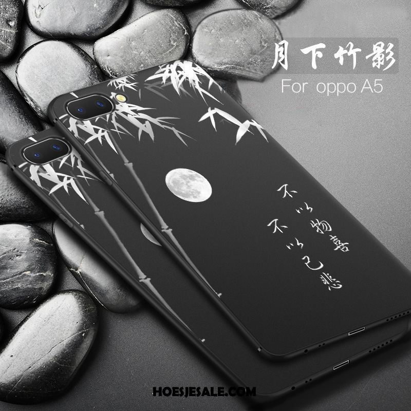 Oppo A5 Hoesje Nieuw Anti-fall Mobiele Telefoon Mode Zwart Winkel