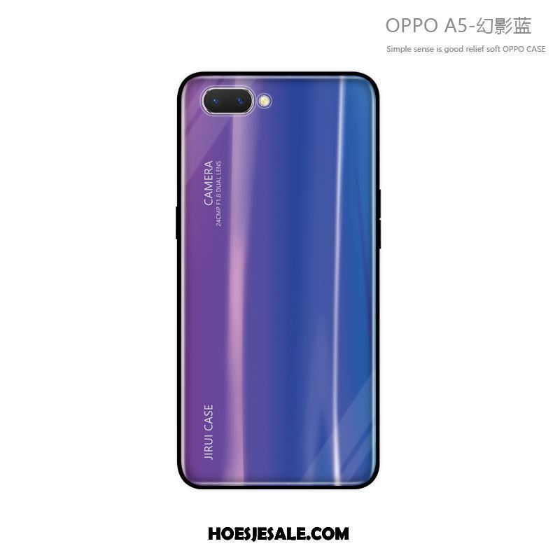 Oppo A5 Hoesje Persoonlijk Nieuw Blauw All Inclusive Trendy Merk Aanbiedingen