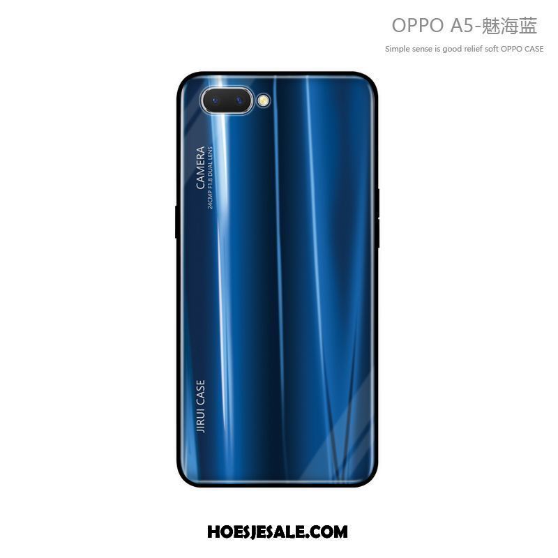 Oppo A5 Hoesje Persoonlijk Nieuw Blauw All Inclusive Trendy Merk Aanbiedingen