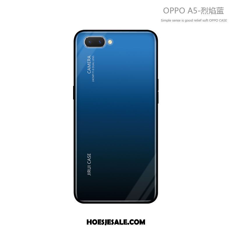 Oppo A5 Hoesje Persoonlijk Nieuw Blauw All Inclusive Trendy Merk Aanbiedingen