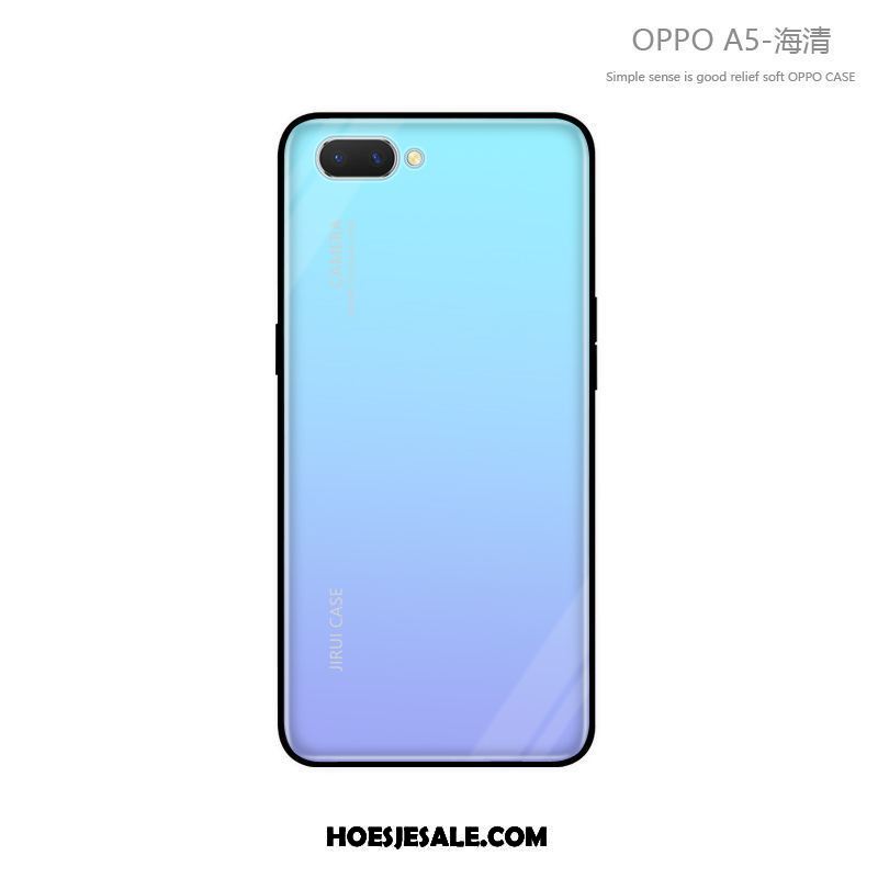 Oppo A5 Hoesje Persoonlijk Nieuw Blauw All Inclusive Trendy Merk Aanbiedingen