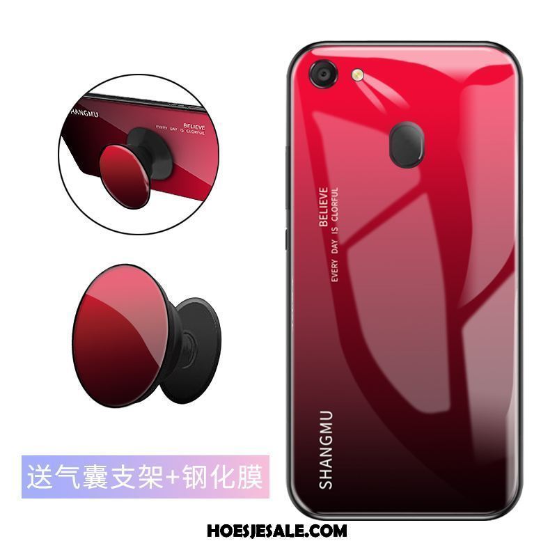 Oppo A73 Hoesje All Inclusive Glas Hard Net Red Trendy Merk Sale