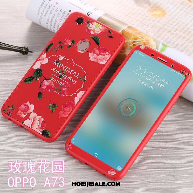 Oppo A73 Hoesje Anti-fall All Inclusive Siliconen Mobiele Telefoon Roze Kopen