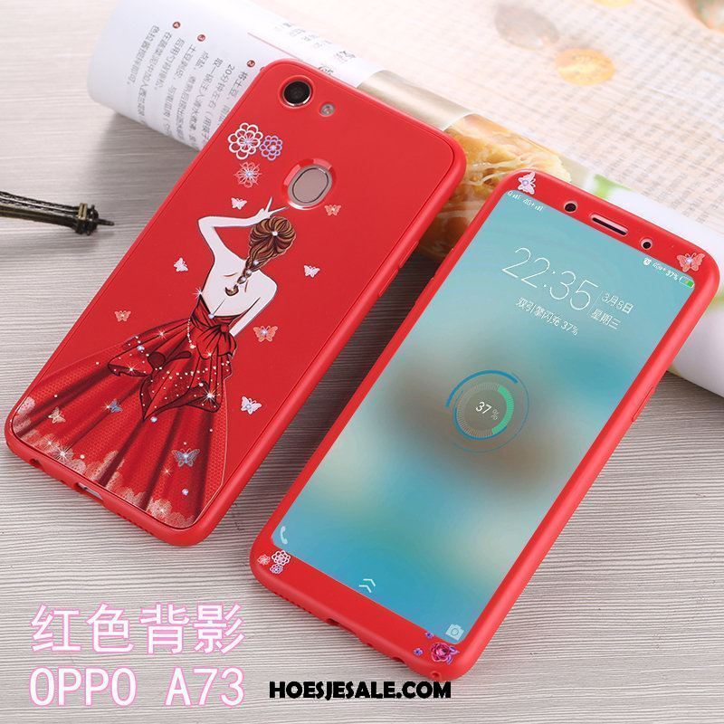 Oppo A73 Hoesje Anti-fall All Inclusive Siliconen Mobiele Telefoon Roze Kopen