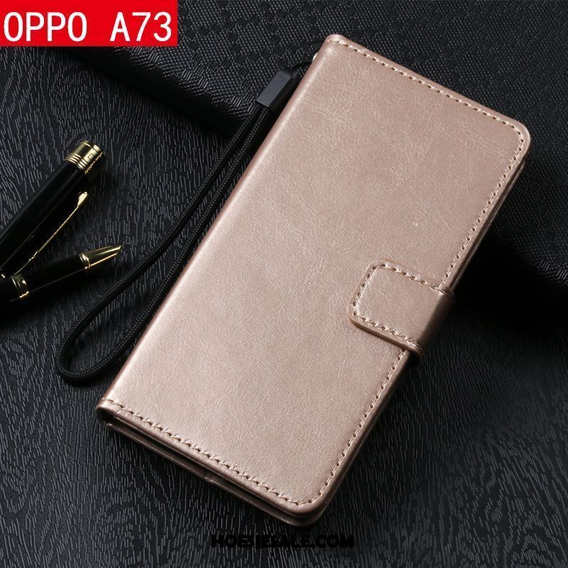 Oppo A73 Hoesje Leren Etui Folio Bescherming Anti-fall Mobiele Telefoon Korting