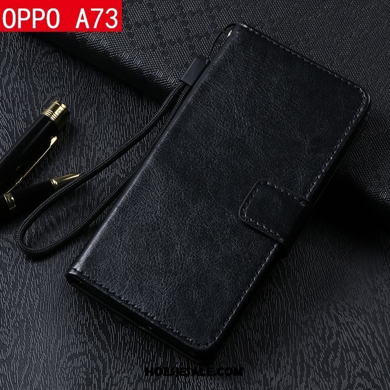 Oppo A73 Hoesje Leren Etui Folio Bescherming Anti-fall Mobiele Telefoon Korting