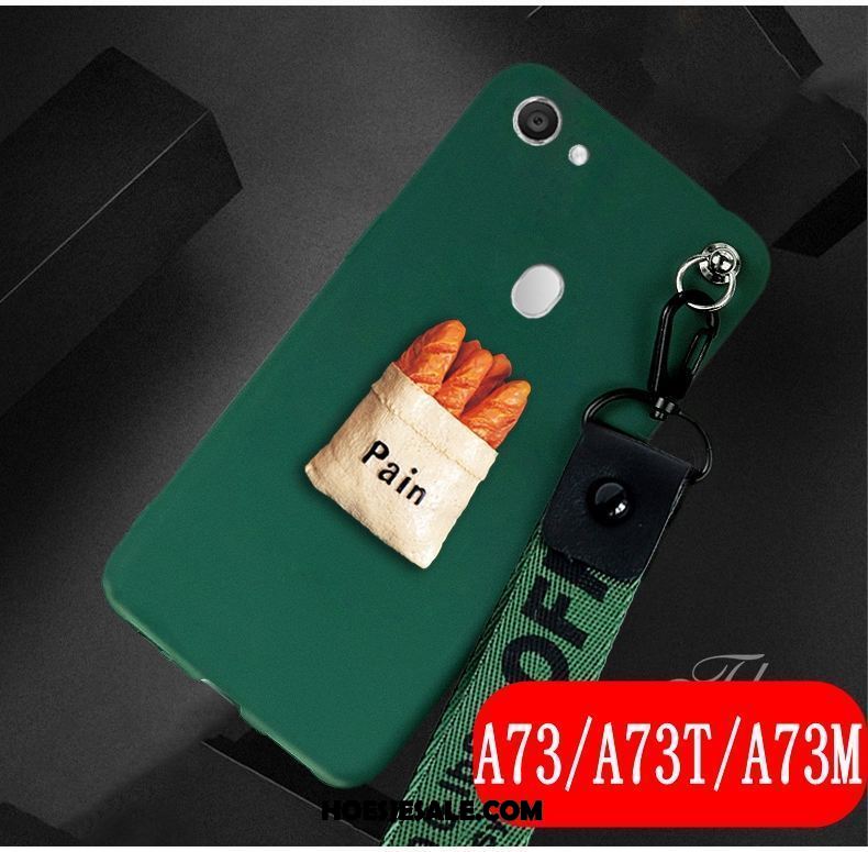 Oppo A73 Hoesje Siliconen All Inclusive Trend Groen Mobiele Telefoon