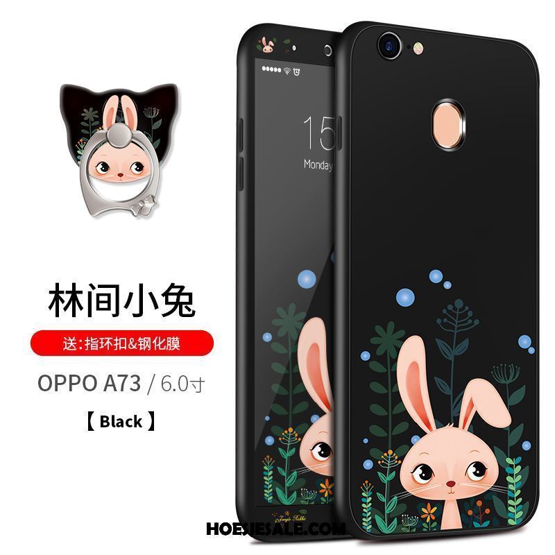 Oppo A73 Hoesje Zacht Zwart Siliconen Spotprent All Inclusive Korting