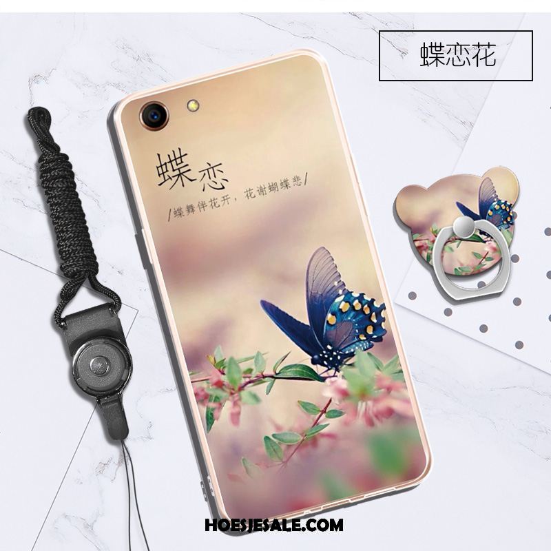 Oppo A83 Hoesje Anti-fall Mode Hanger Zacht Donkerblauw Goedkoop