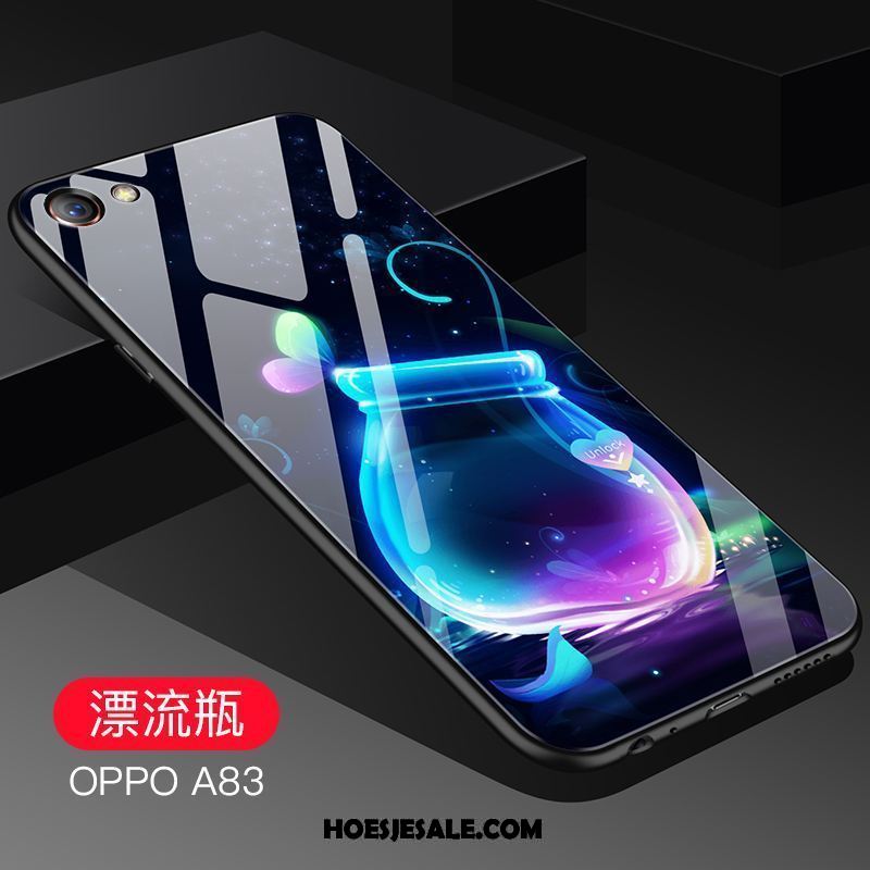 Oppo A83 Hoesje Glas Schrobben Hoes Koel Siliconen Korting