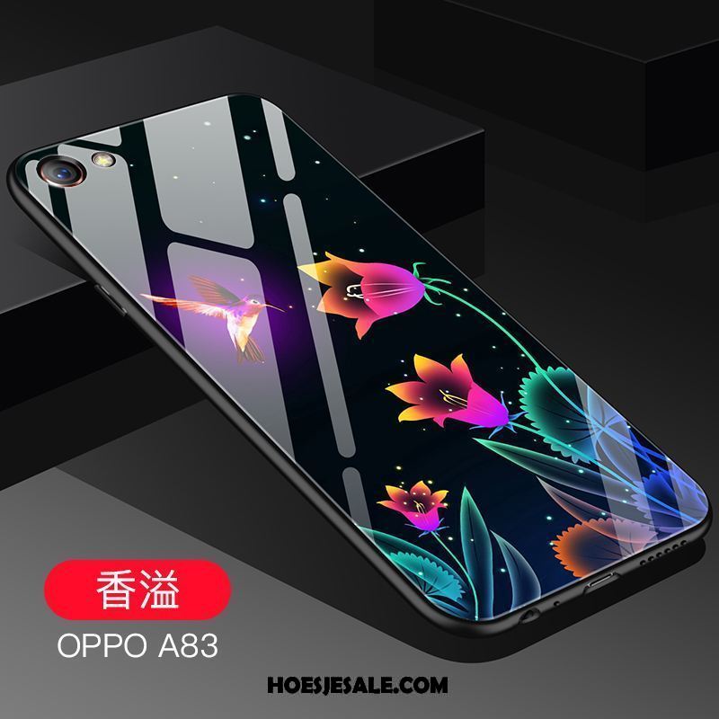 Oppo A83 Hoesje Glas Schrobben Hoes Koel Siliconen Korting