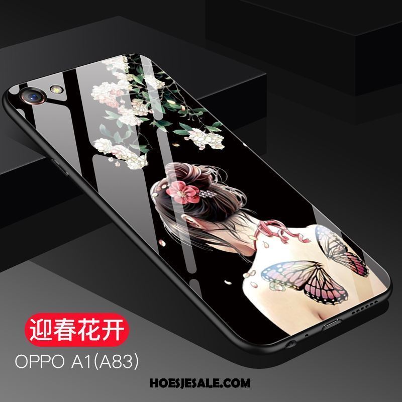 Oppo A83 Hoesje Glas Schrobben Hoes Koel Siliconen Korting