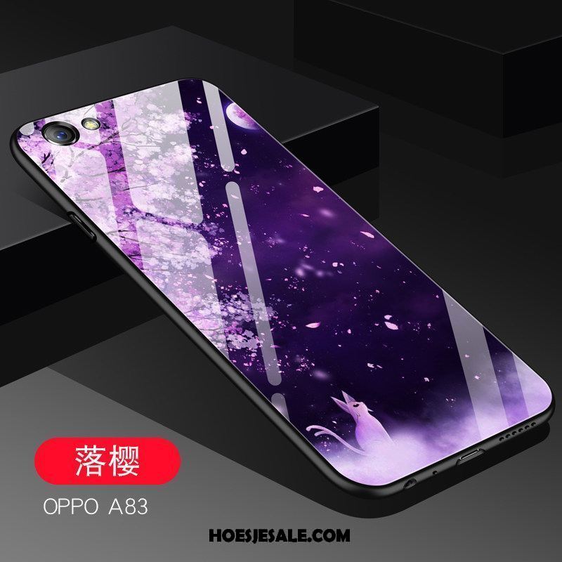 Oppo A83 Hoesje Glas Schrobben Hoes Koel Siliconen Korting